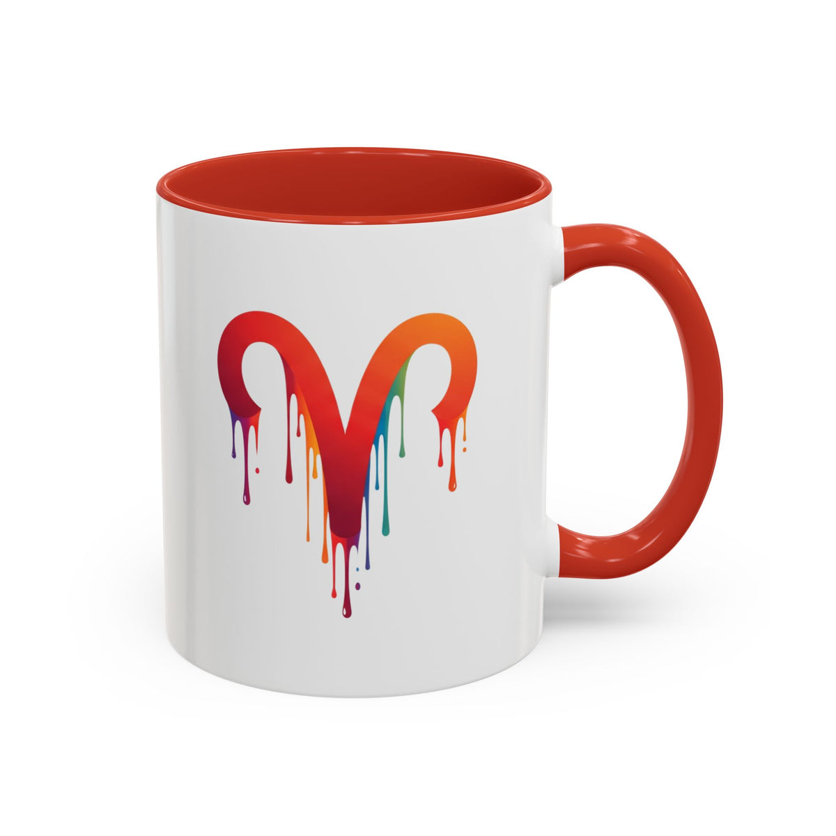 Aries Zodiac Rainbow Drip Aries Coffee Mug — Zodiac Astrology Accent Mug