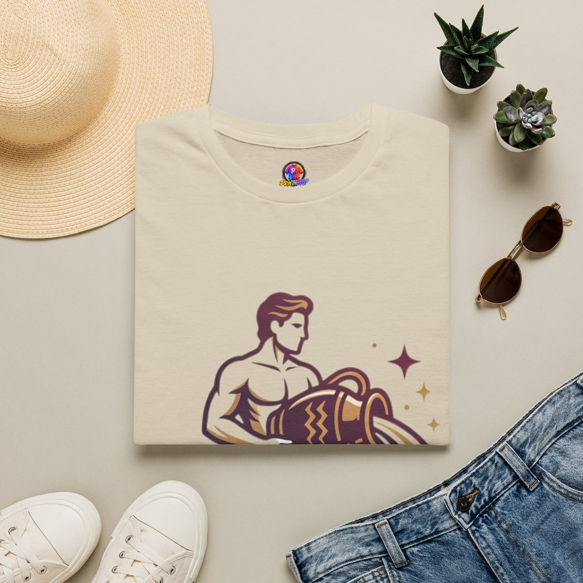 Aquarius Zodiac T-Shirt — Water Bearer Astrology Tee