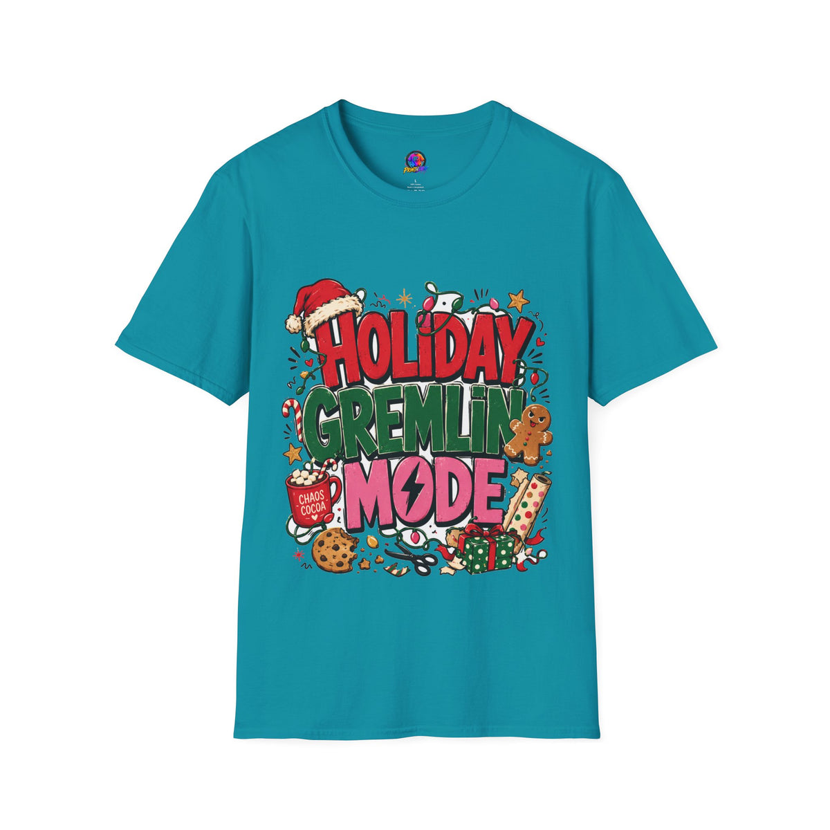 Holiday Gremlin Mode T-Shirt — Christmas Cute Festive Graphic Tee