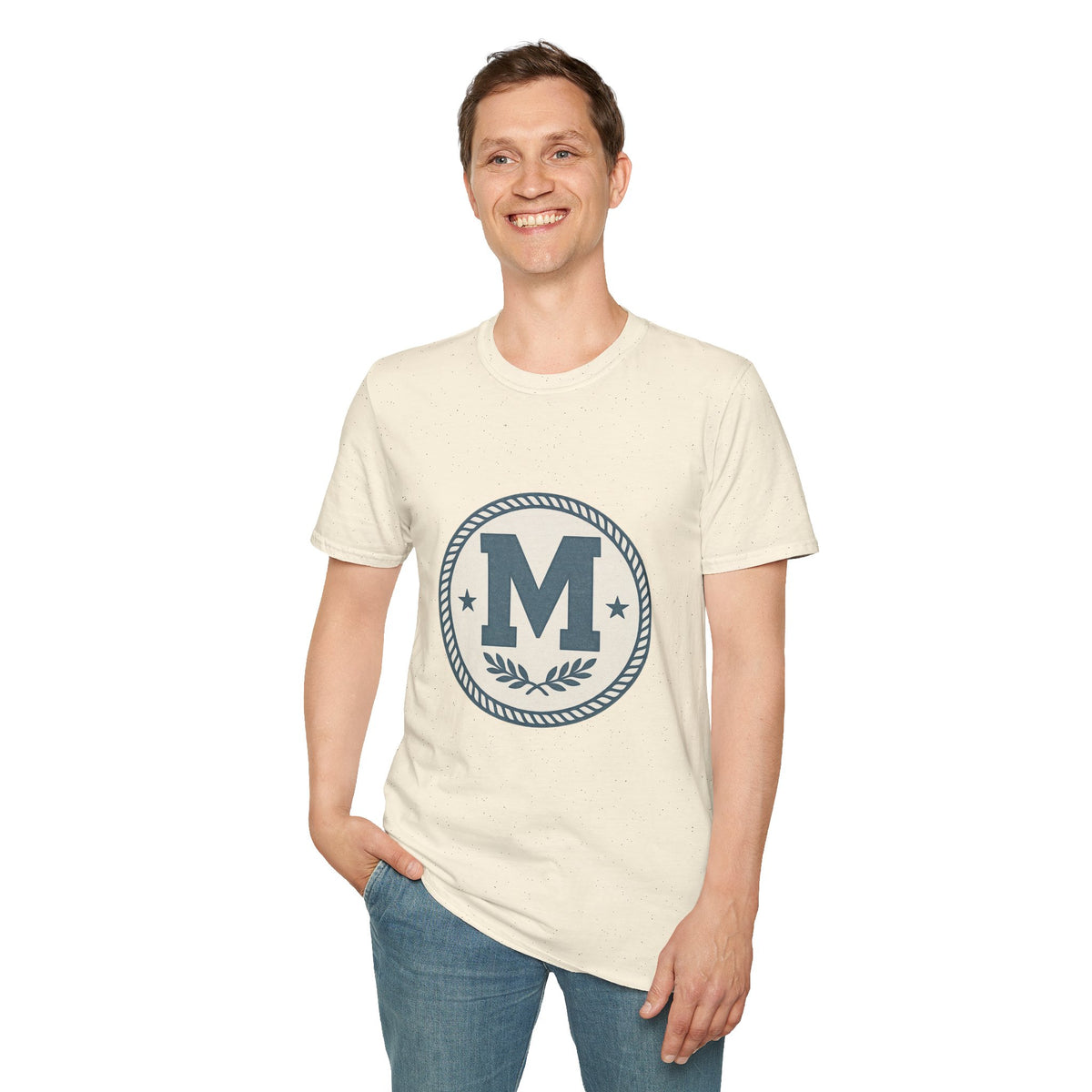 Monogram M Crest T‑Shirt — Vintage Initial Logo Tee - Trending Now - August 2026