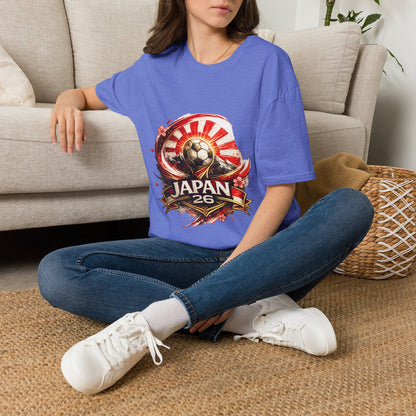 Japan Soccer T‑Shirt — Rising Sun Football Graphic
