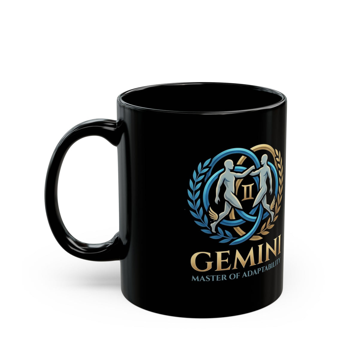 Gemini Zodiac Black Mug