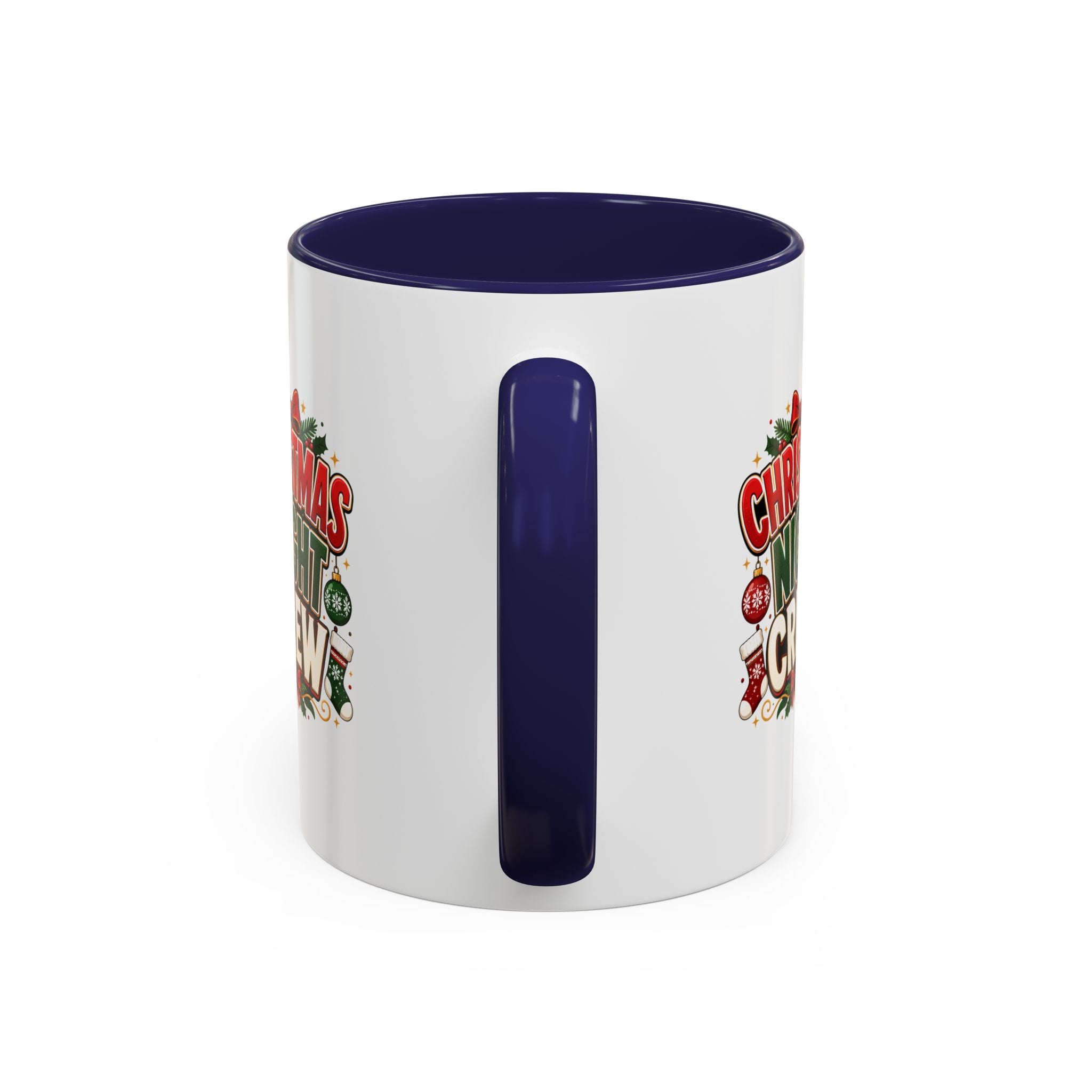 Christmas Night Crew Accent Coffee Mug – Festive Holiday Coffee Cup
