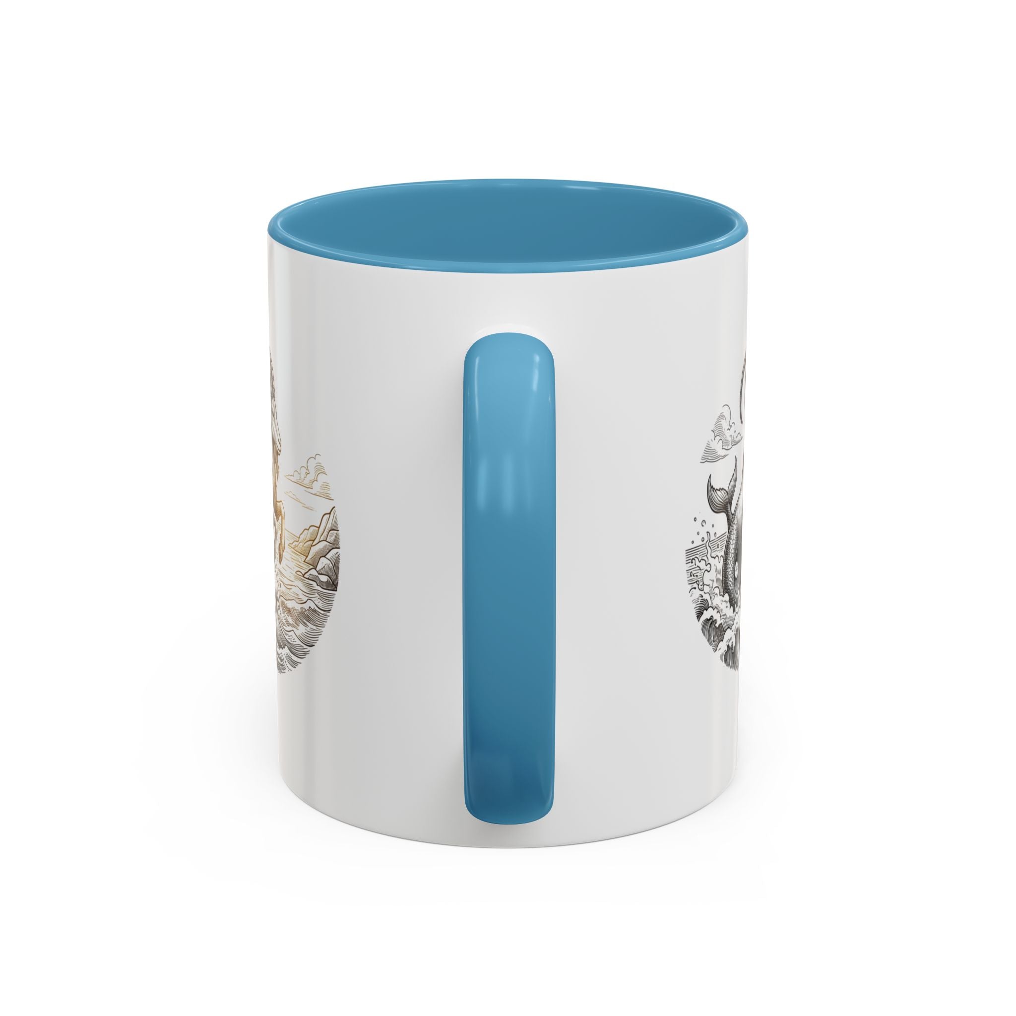 Capricorn Goat Mermaid Coffee Mug — Zodiac Capricorn Accent Mug