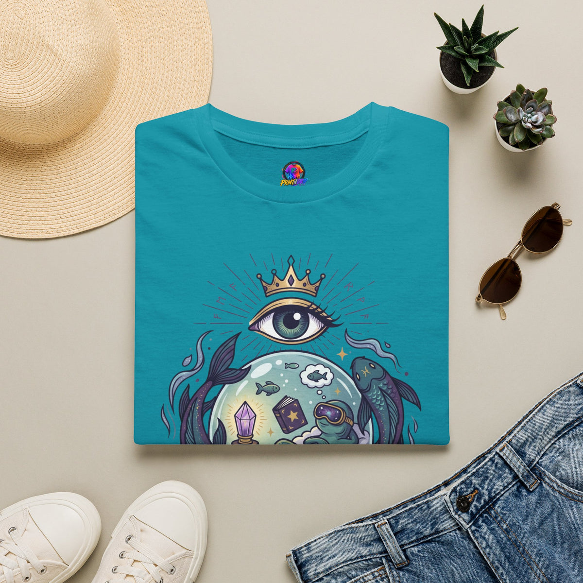 Pisces Dreamworld T-Shirt — "Living in My Own Dreamworld" Mystic Zodiac Tee