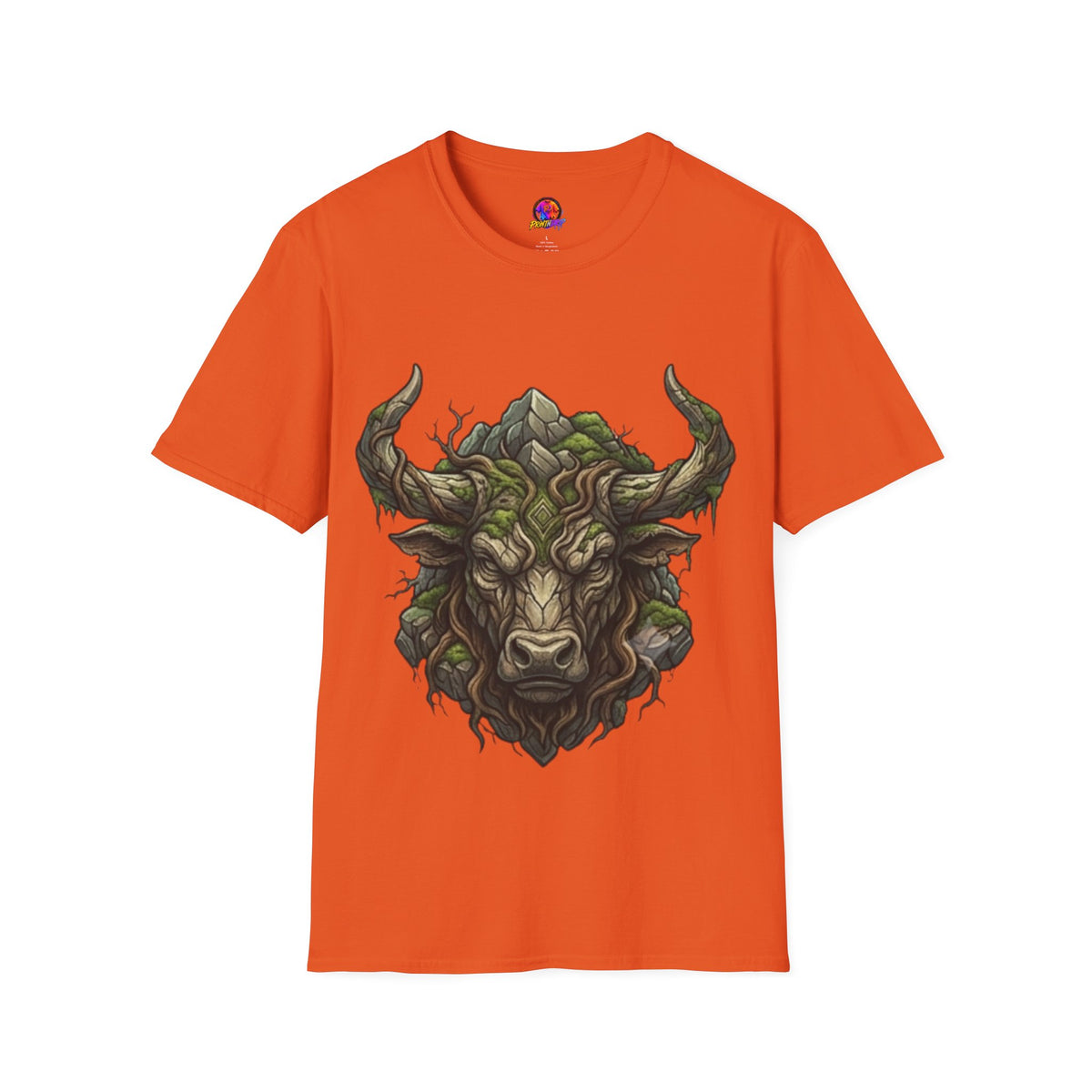 Forest Spirit Bull T-Shirt — Greenwood Celtic Nature Bull Design