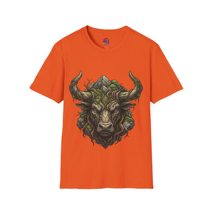 Forest Spirit Bull T-Shirt — Greenwood Celtic Nature Bull Design