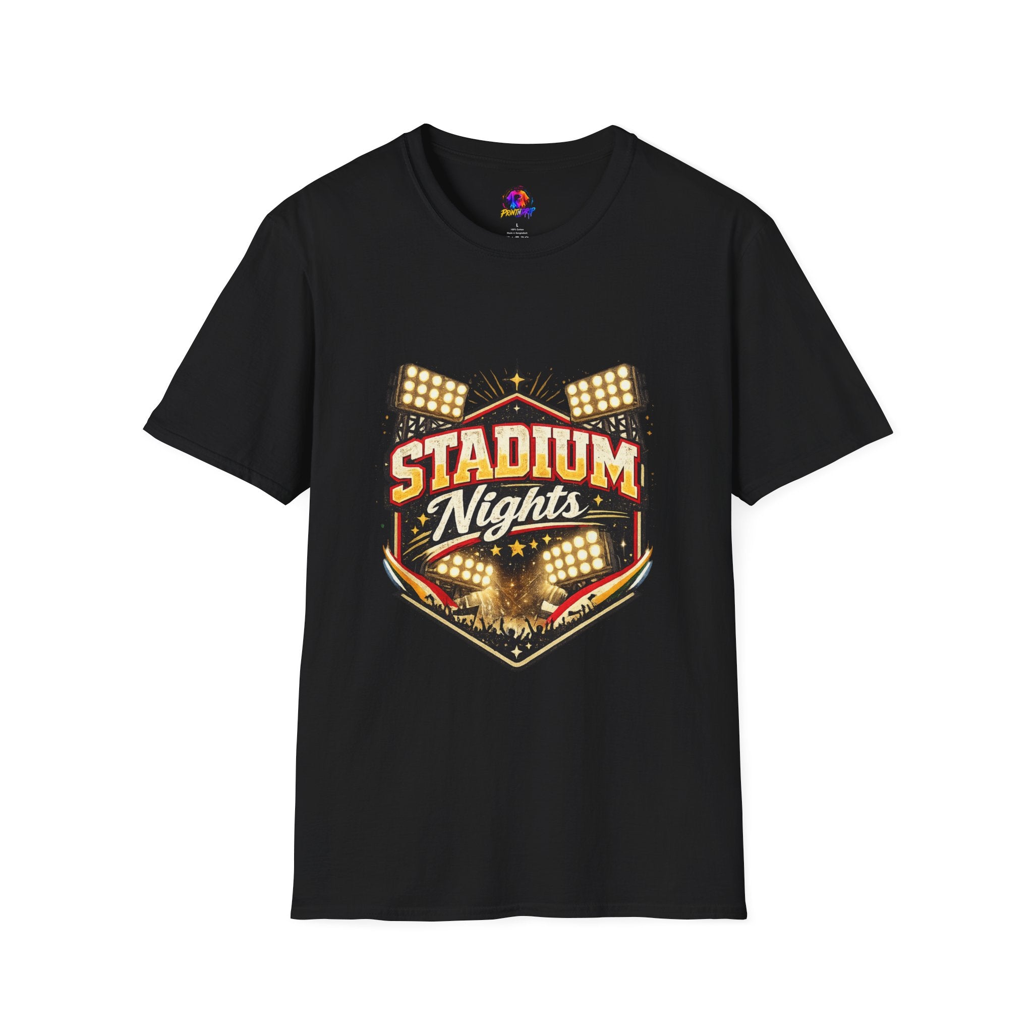 Stadium Nights T-Shirt — Vintage Sports Lights Graphic Tee