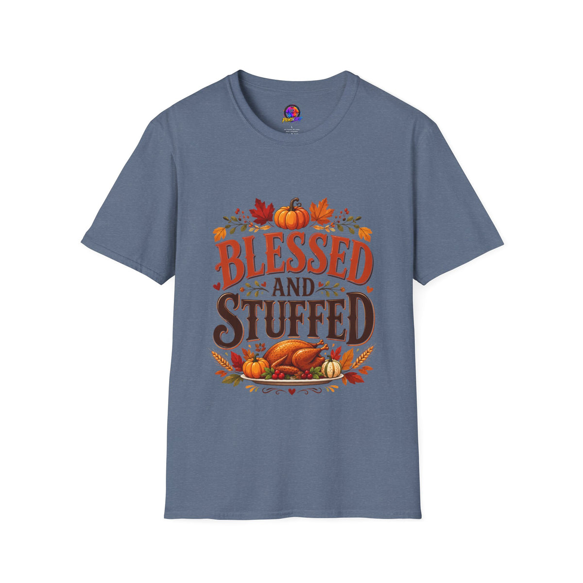 Thanksgiving T-Shirt Blessed and Stuffed Thanksgiving T-Shirt