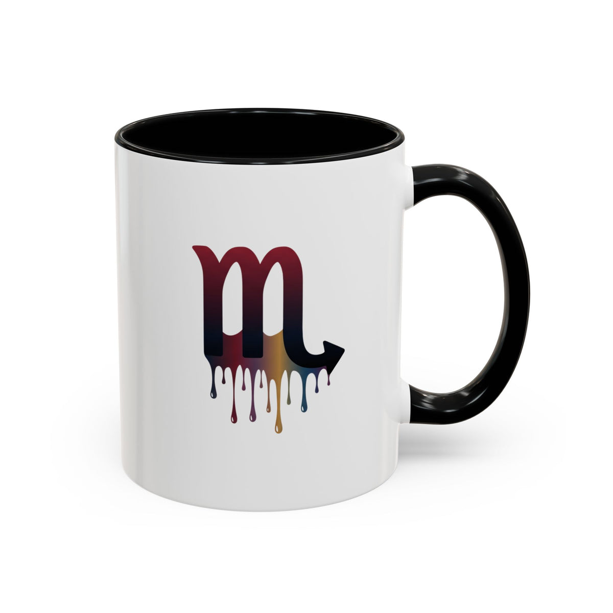 Scorpio Drip Accent Coffee Mug – Zodiac Scorpio Symbol Ceramic Mug