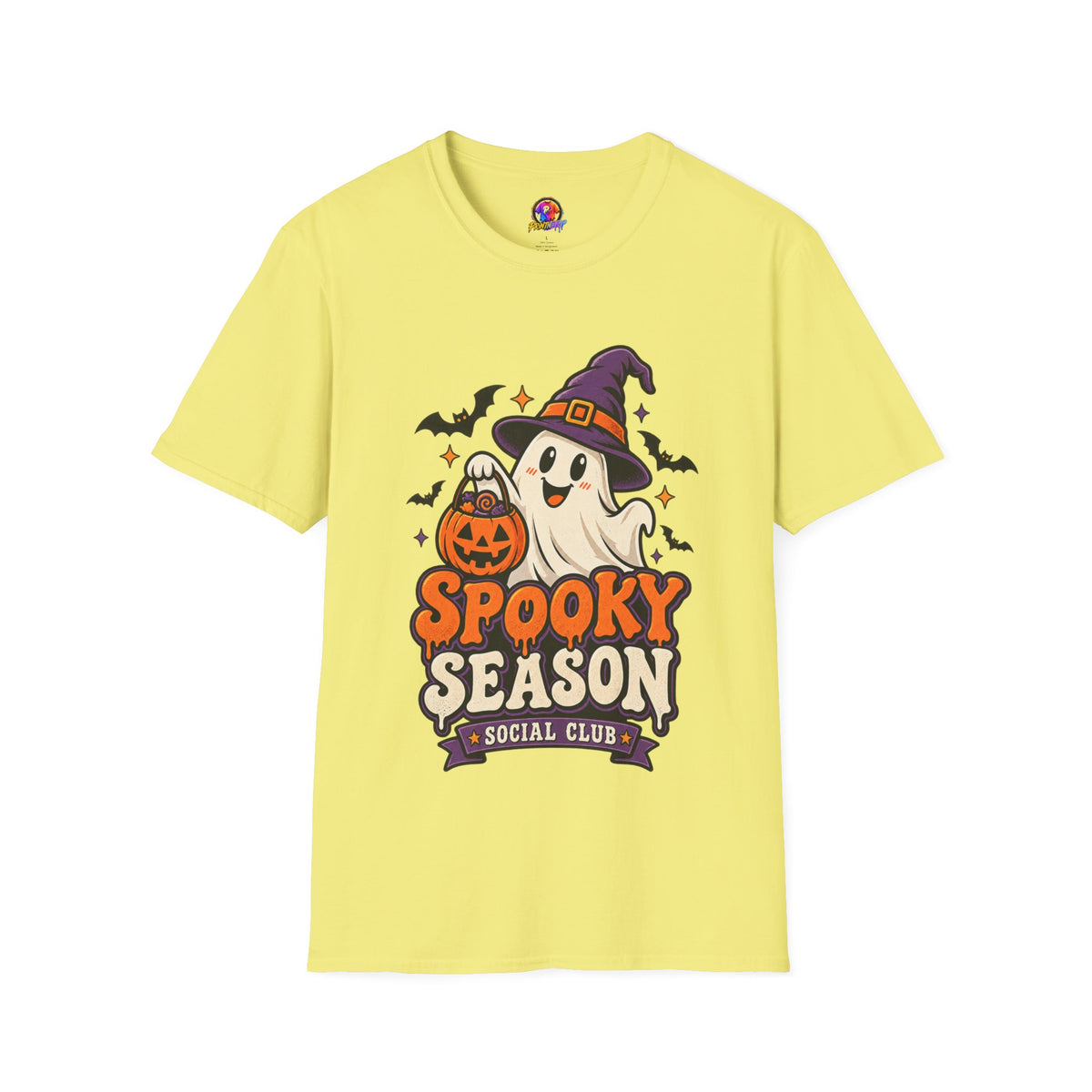 Spooky Season T-Shirt — Cute Ghost Halloween Tee ("Spooky Season Social Club")