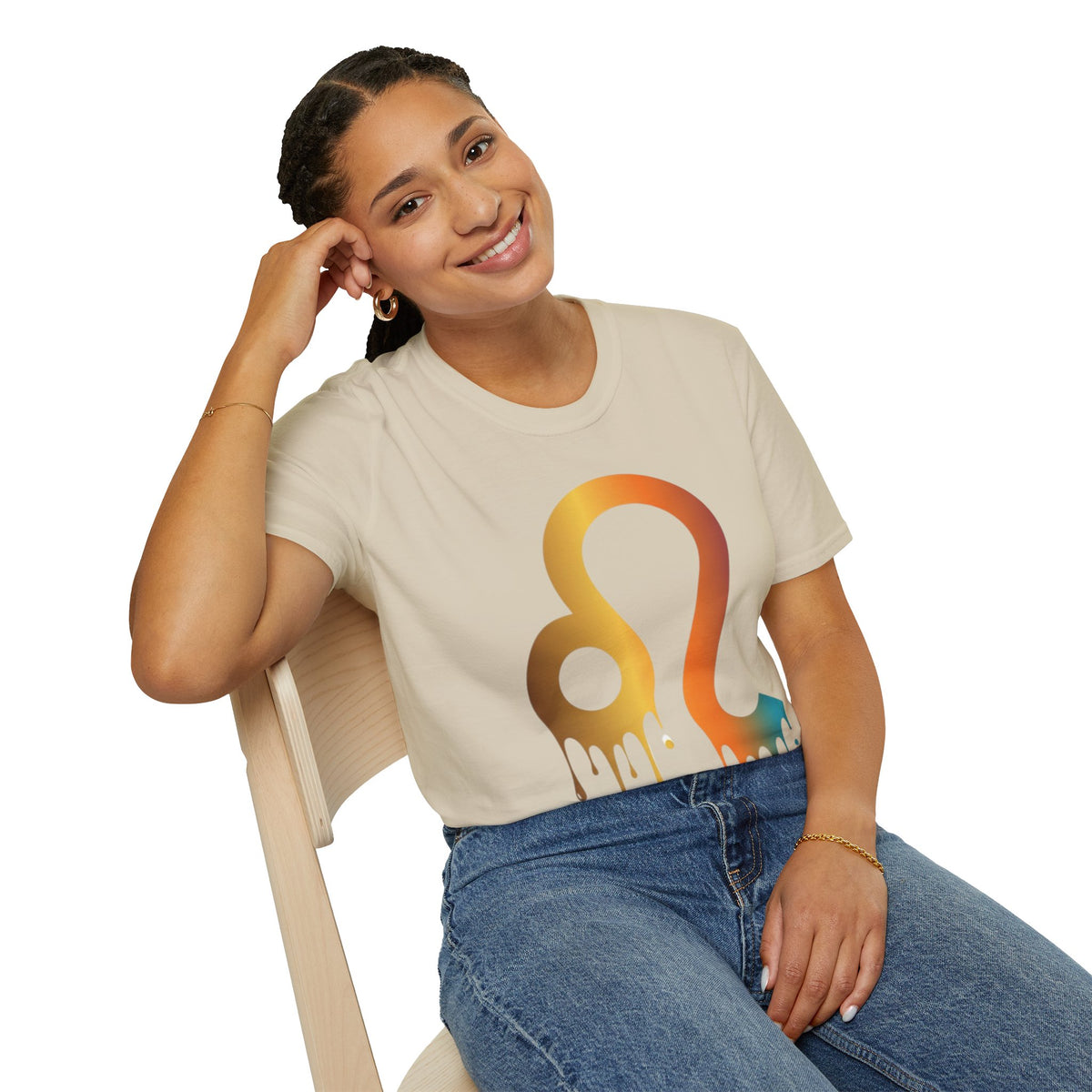 Leo Zodiac Drip T-Shirt — Colorful Astrology Sign Tee