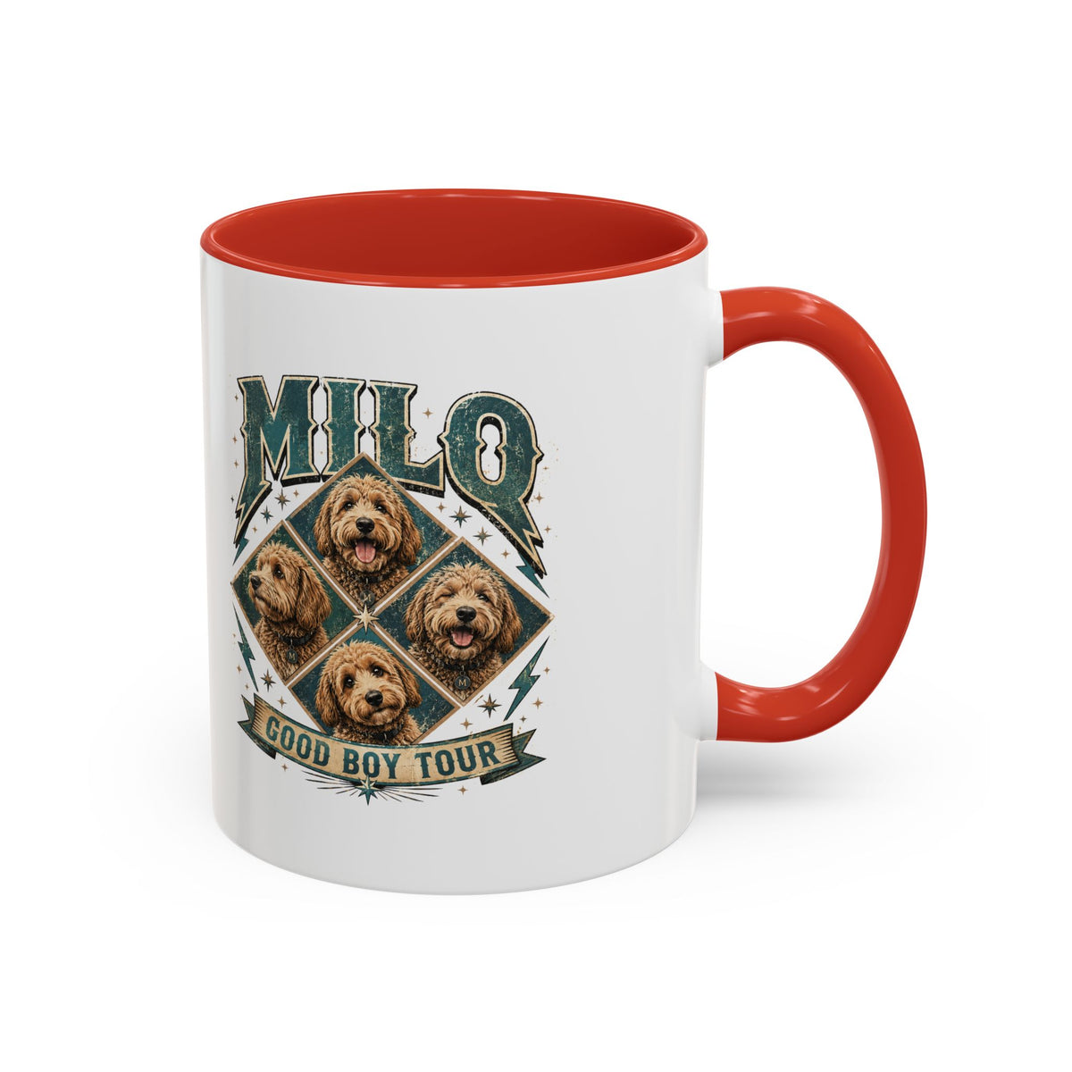 Milo Bailey Dog Dad Mom Good Boy Tour Accent Coffee Mug – Milo Dog Portraits