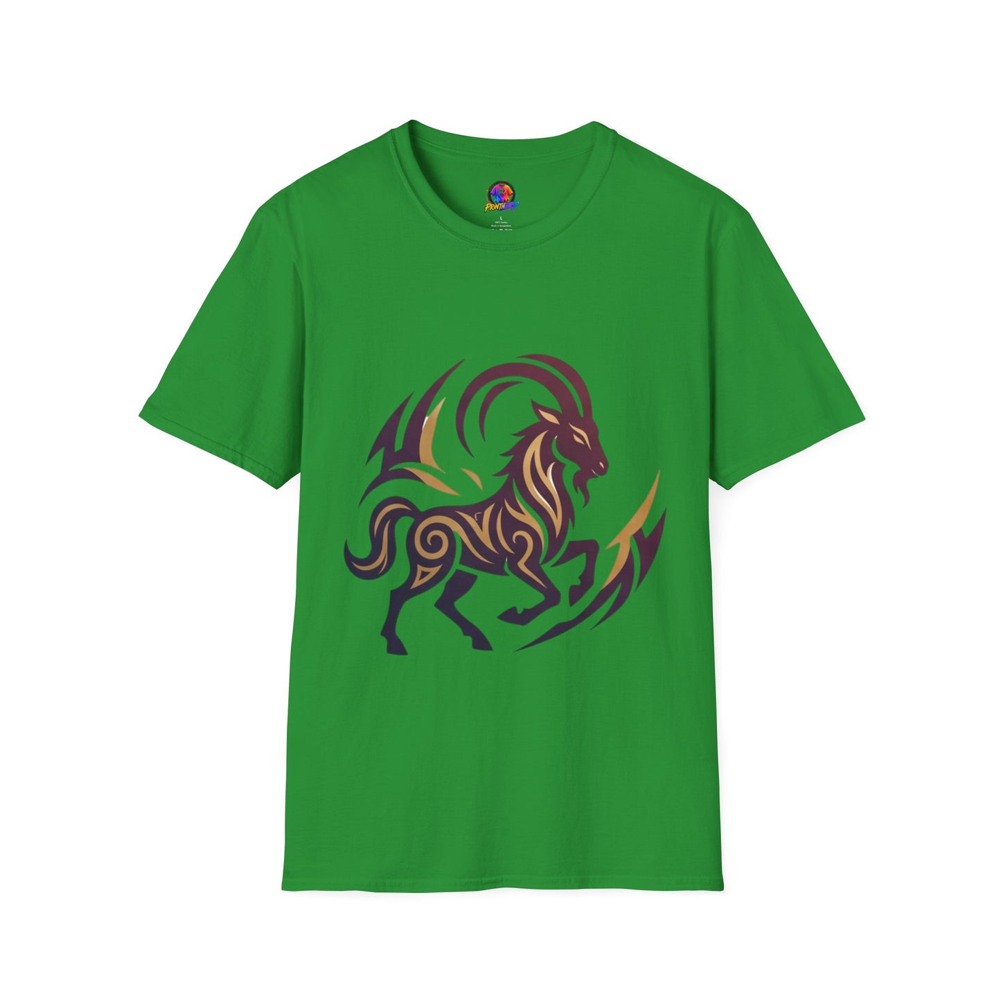 Goat Tribal Graphic T-Shirt — Bold Goat Illustration Tee
