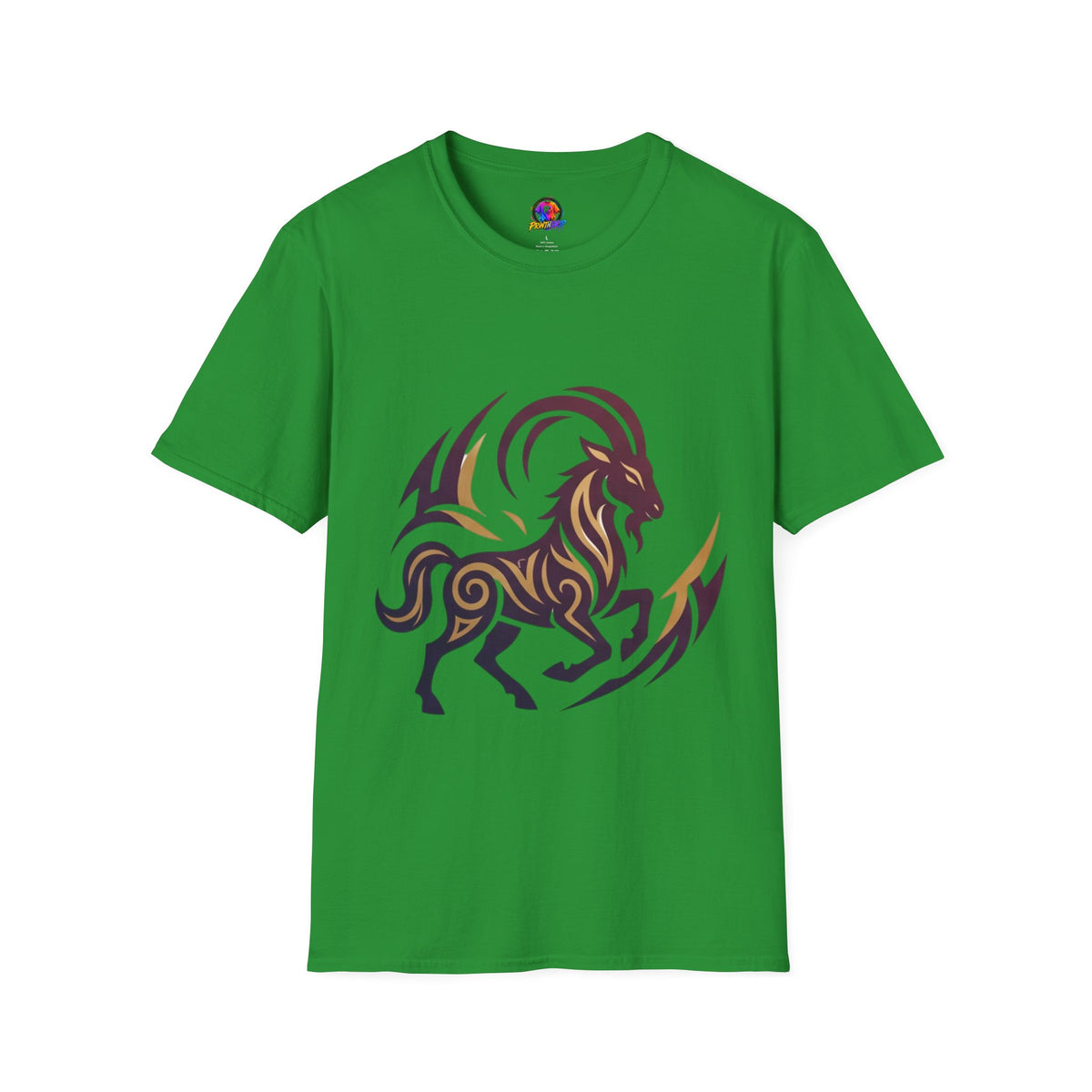 Capricorn Goat Tribal Graphic T-Shirt — Bold Goat Illustration Tee