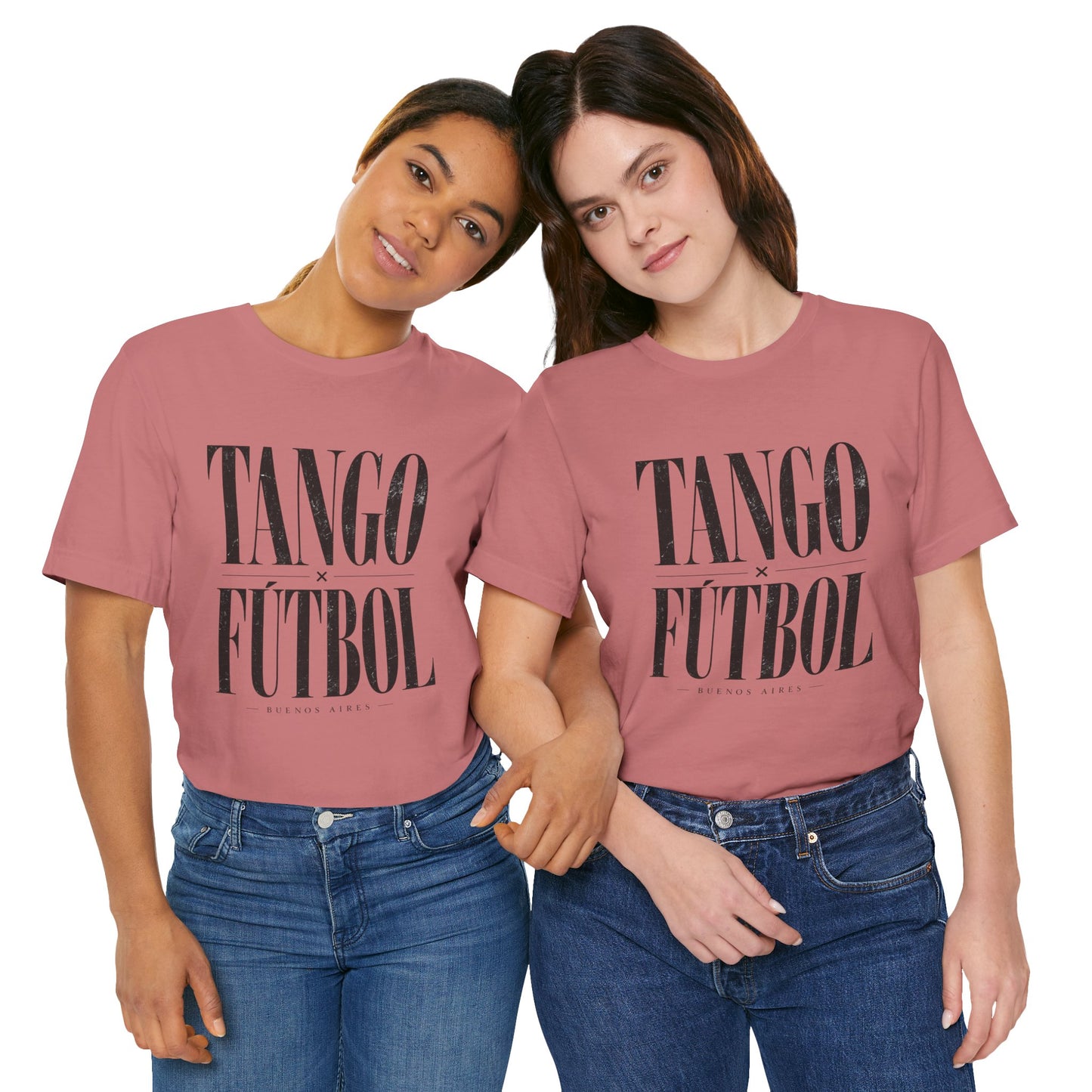 Argentina - Tango y Fútbol Graphic Tee - Bold Serif Soccer & Dance Shirt