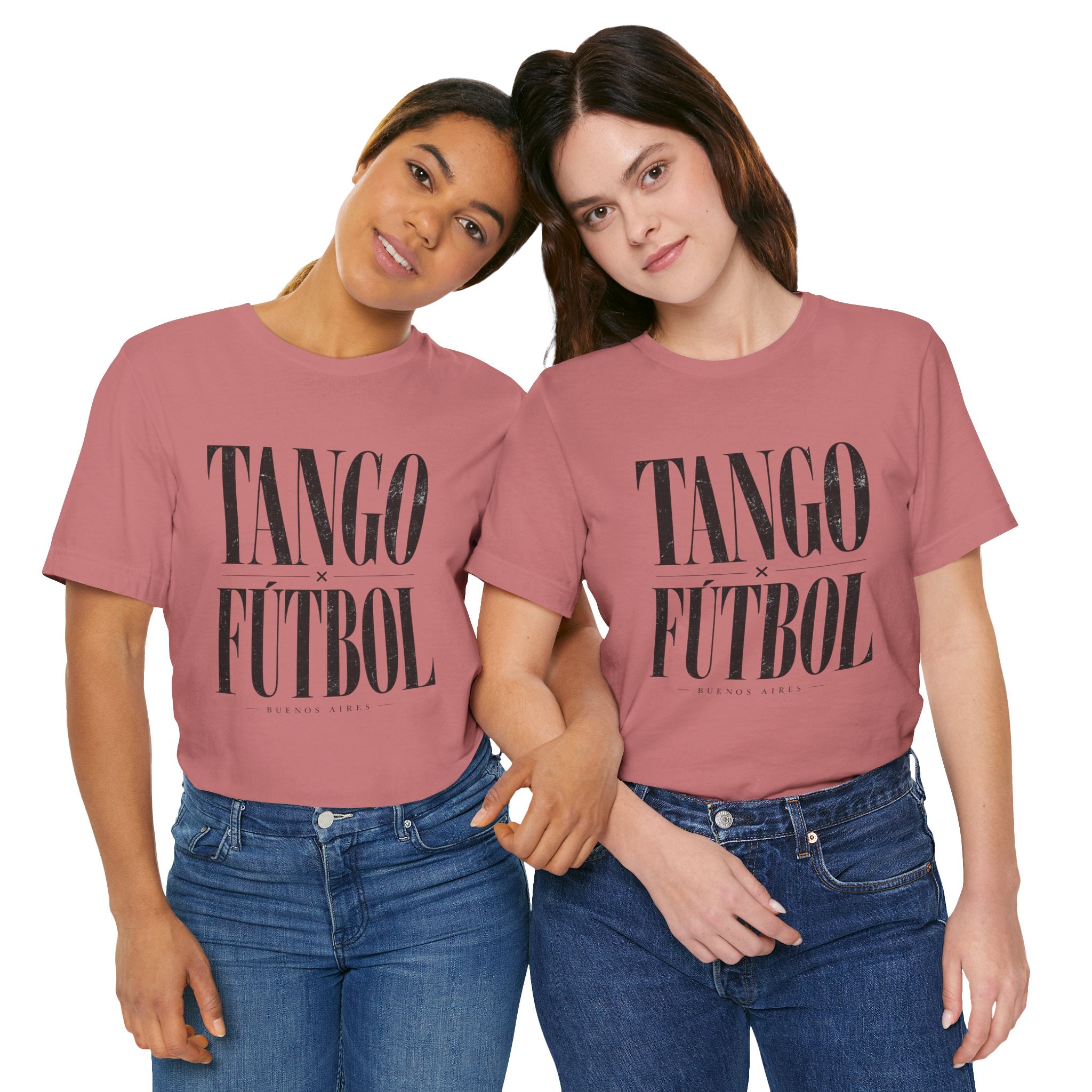 Argentina - Tango y Fútbol Graphic Tee - Bold Serif Soccer & Dance Shirt