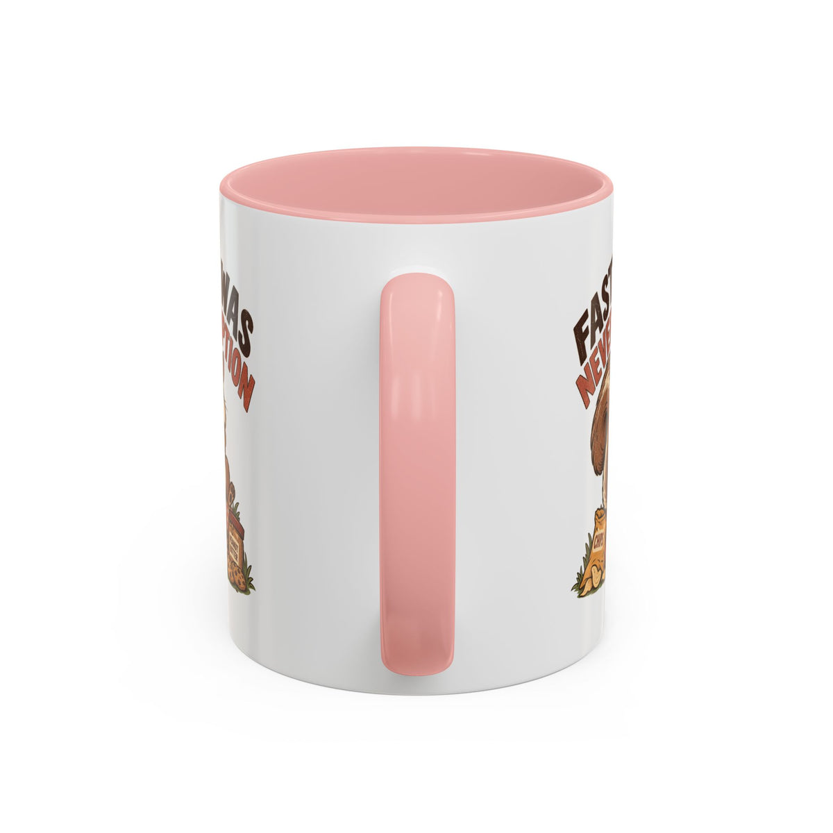 Funny And Witty "Fasting Was Never An Option" Accent Coffee Mug (11, 15oz)