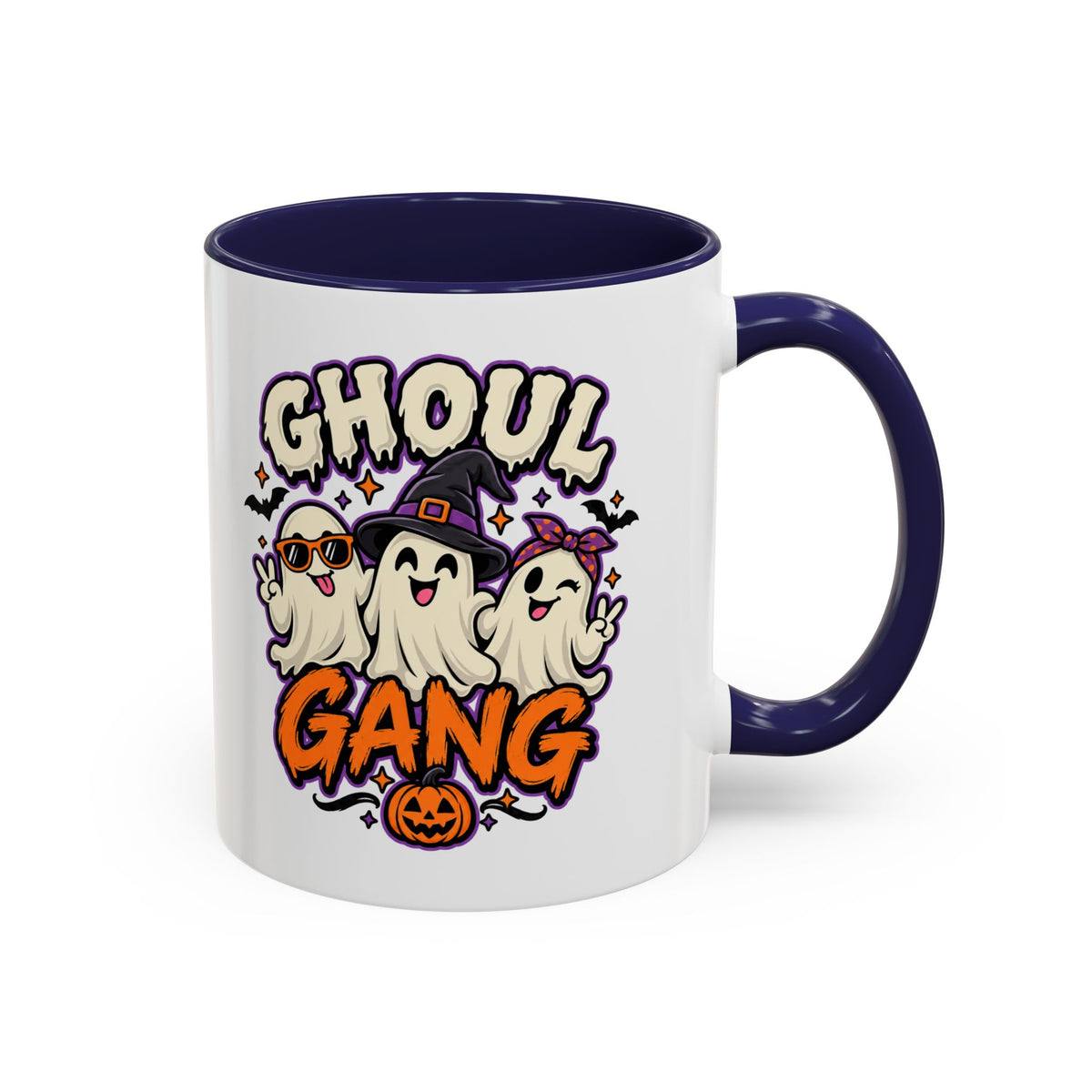Ghoul Gang Coffee Mug — Cute Halloween Ghosts Accent Mug (11/15oz)