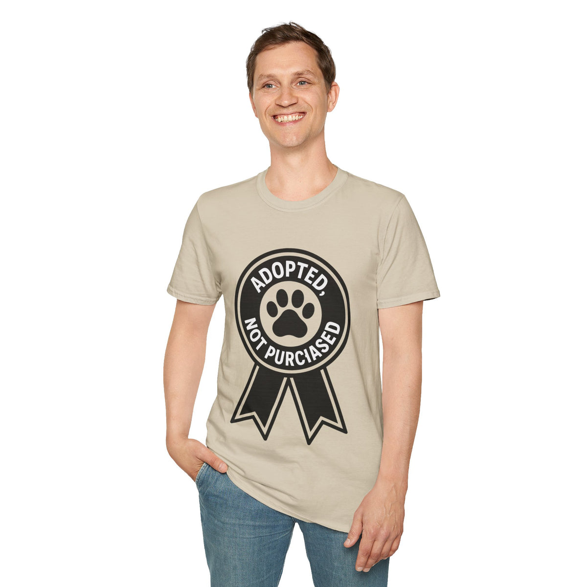 Adopted Not Purchased Graphic T-Shirt — Rescue Pet Awareness Tee - Trending Now - August 2026
