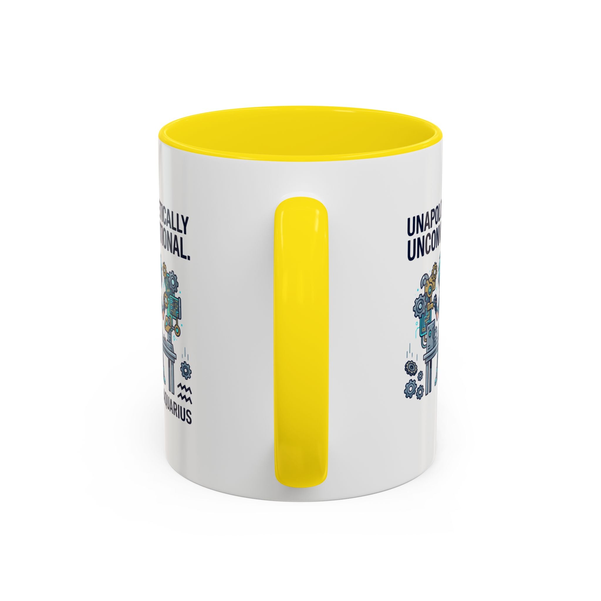 Aquarius Coffee Mug - "Unapologetically Unconventional" Zodiac Accent Mug 11oz