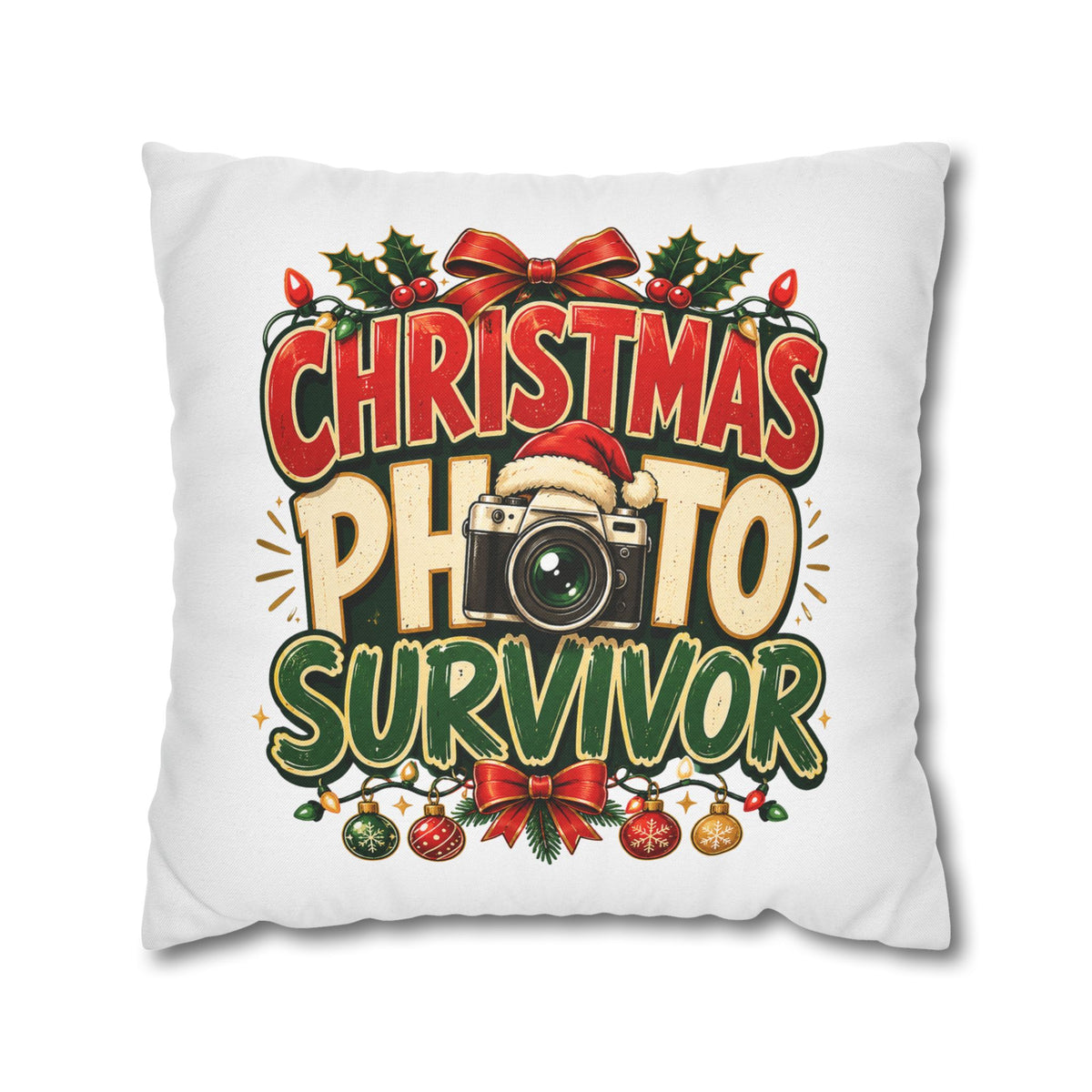 Christmas Photo Survivor Pillowcase