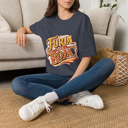 Spain Furia Para Roja Graphic T-Shirt — Bold Spanish Script Tee for Fans & Celebrations