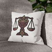 Libra Scales Decorative Pillowcase – Zodiac Balance Throw Pillow Cover