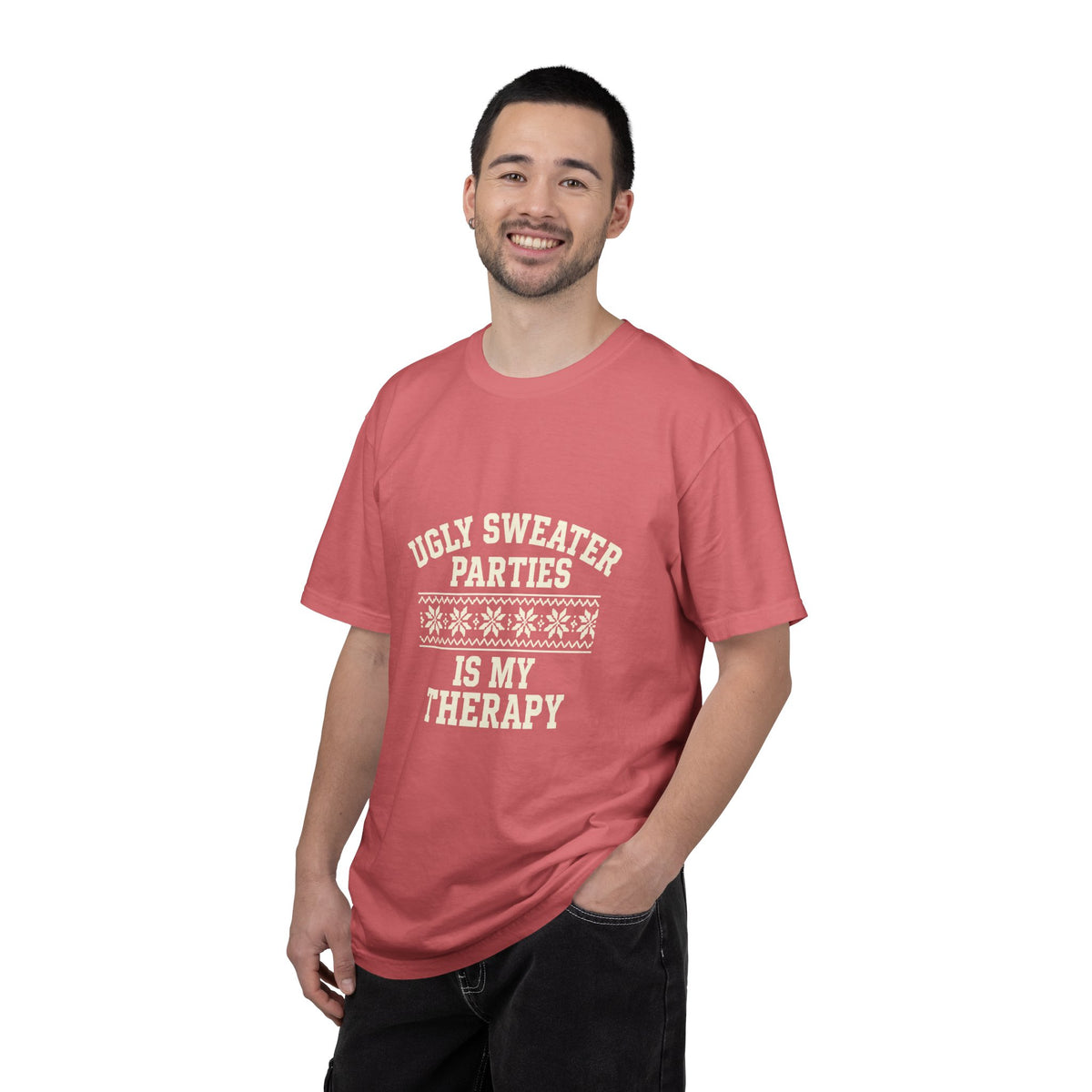 Ugly Sweater Parties Is My Therapy T-Shirt - Trending Now - October 2026