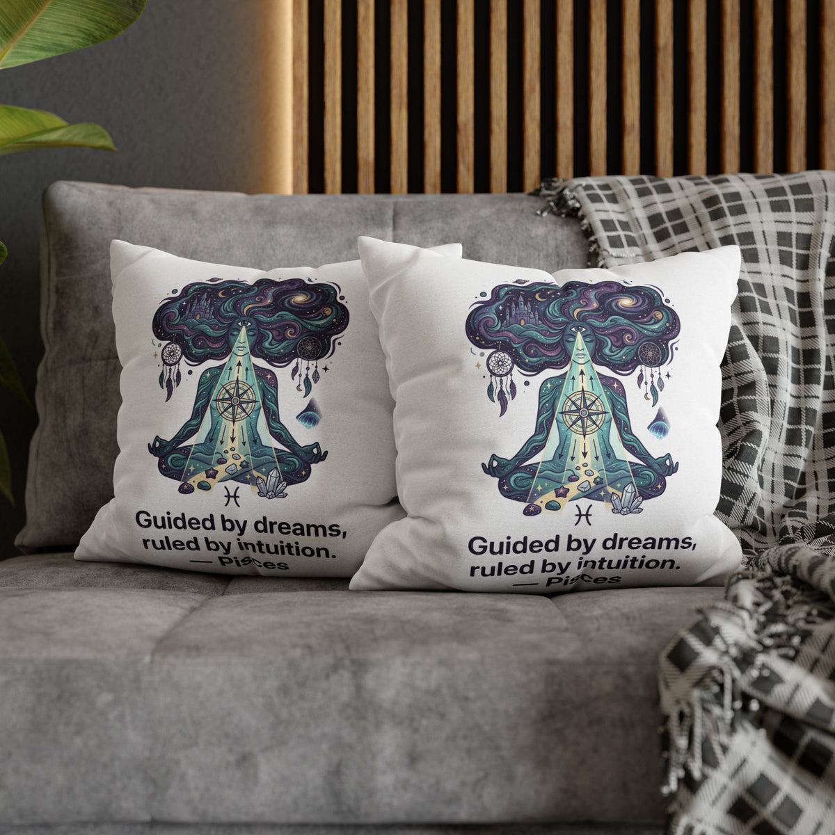 Pisces Meditation Pillowcase — "Guided by dreams, ruled by intuition"