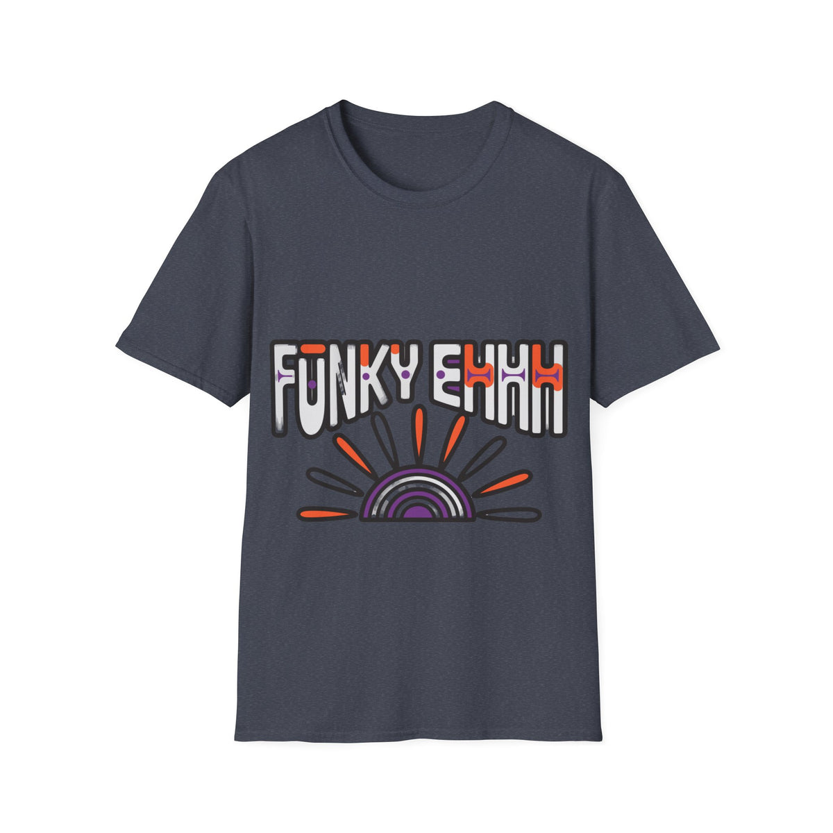 "Funky Ehhh" Retro Rainbow Tee | Groovy 70s Slogan T-Shirt - Trending Now - September 2026