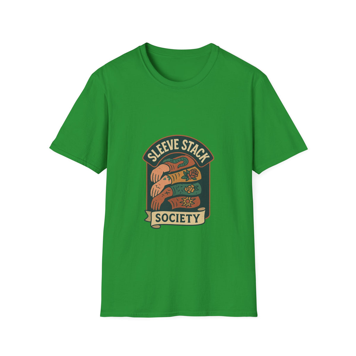 Sleeve Stack Society T-Shirt — Vintage Tattoo Sleeve Graphic Tee - Trending Now - October 2026