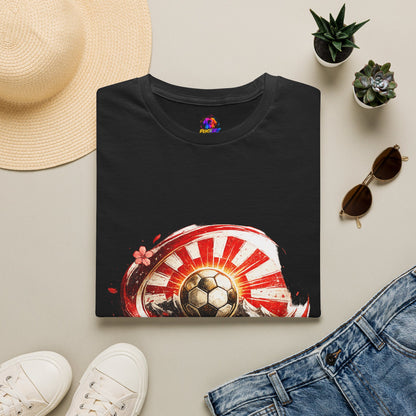 Japan Soccer T‑Shirt — Rising Sun Football Graphic