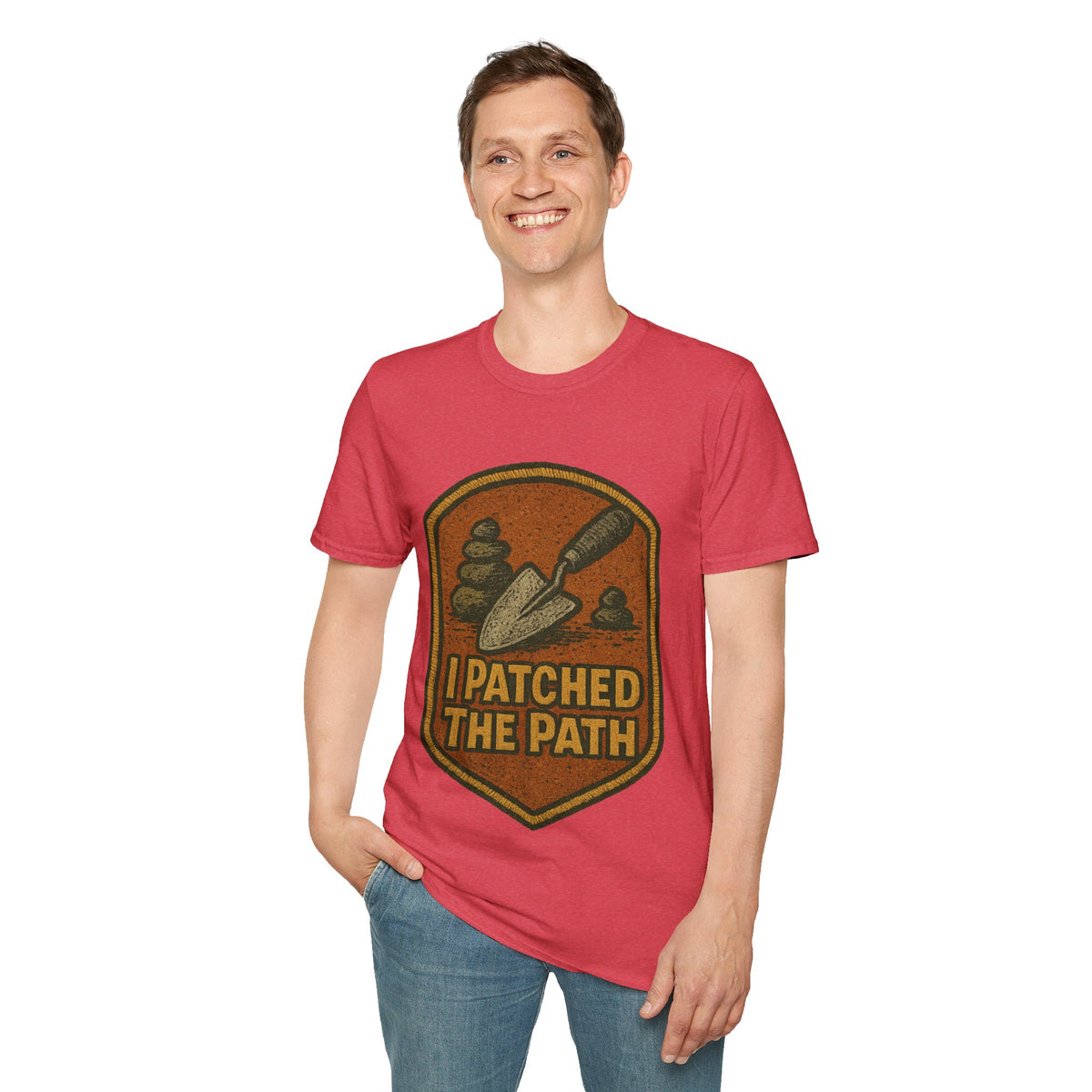 I Patched The Path Vintage Shield Badge T-Shirt, Retro Outdoor Hiking Trail Tee - Trending Now - September 2026