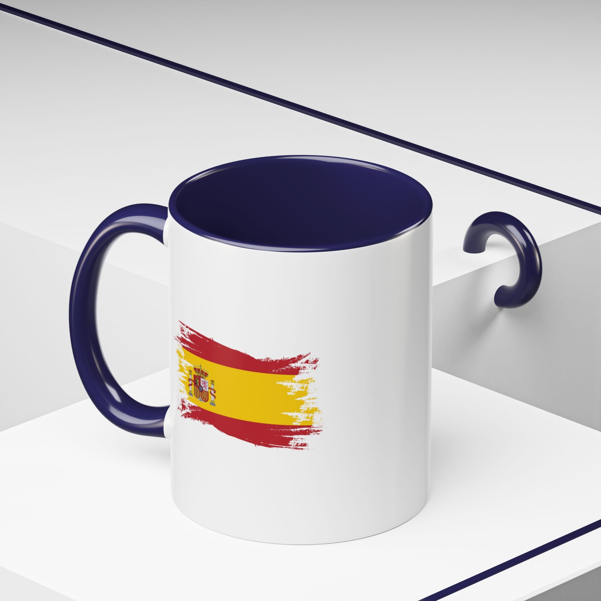 Spain Flag Coffee Mug — Spanish Brushstroke Accent Mug