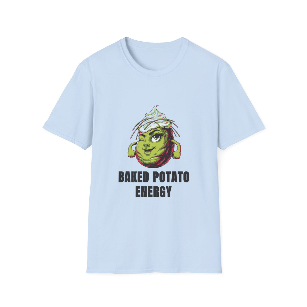 Baked Potato Energy T-Shirt — Funny Green Spud Graphic Tee - Trending Now - August 2026