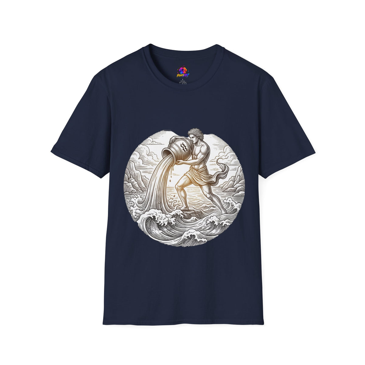 Aquarius Zodiac T-Shirt — Vintage Water Bearer Astrology Tee