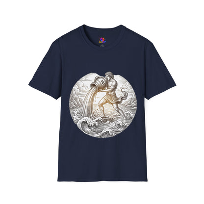 Aquarius Zodiac T-Shirt — Vintage Water Bearer Astrology Tee