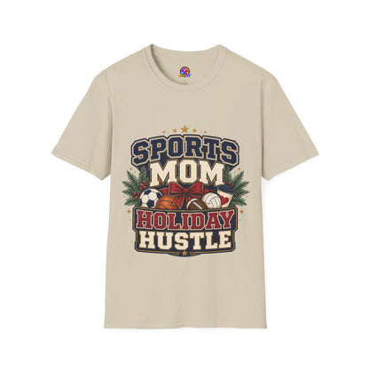 Sports Mom T‑Shirt — "Holiday Hustle" Athletic Mom Tee