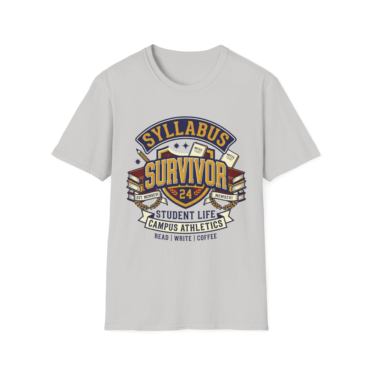 Syllabus Survivor T‑Shirt — College Student Graduation & Back-to-School Tee - Trending Now - August 2026