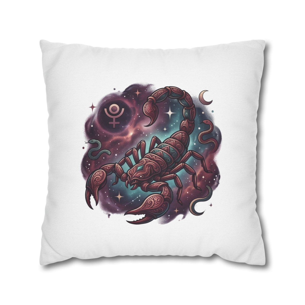 Scorpio Zodiac Scorpion Pillowcase — Astrological Night Sky Throw Pillow