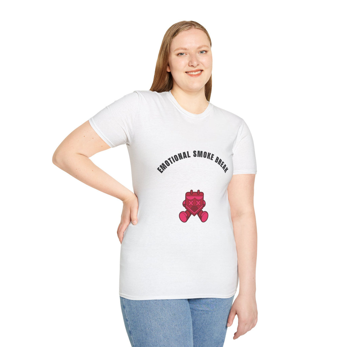 Emotional Smoke Break T-Shirt — Funny Self-Care Graphic Tee with Heart Character - Trending Now - September 2026