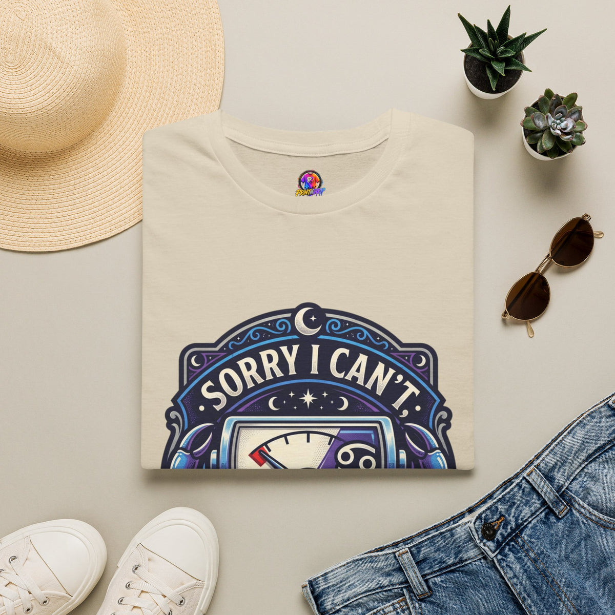 Cancer Support T-Shirt — "Sorry I Can't, My Cancer Social Battery Is Empty"