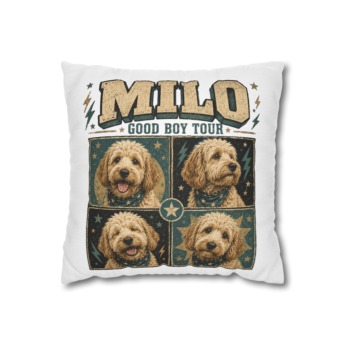 Milo 'Good Boy Tour' Decorative Pillowcase Milo Bailey Dog Dad Mom