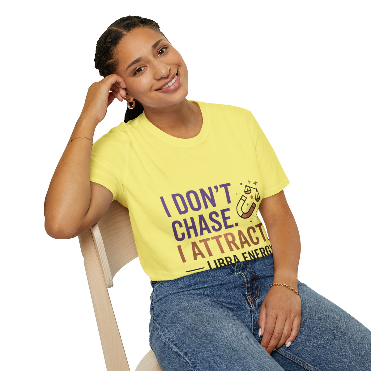Libra Energy T-Shirt – "I Don't Chase. I Attract." Astrology Tee