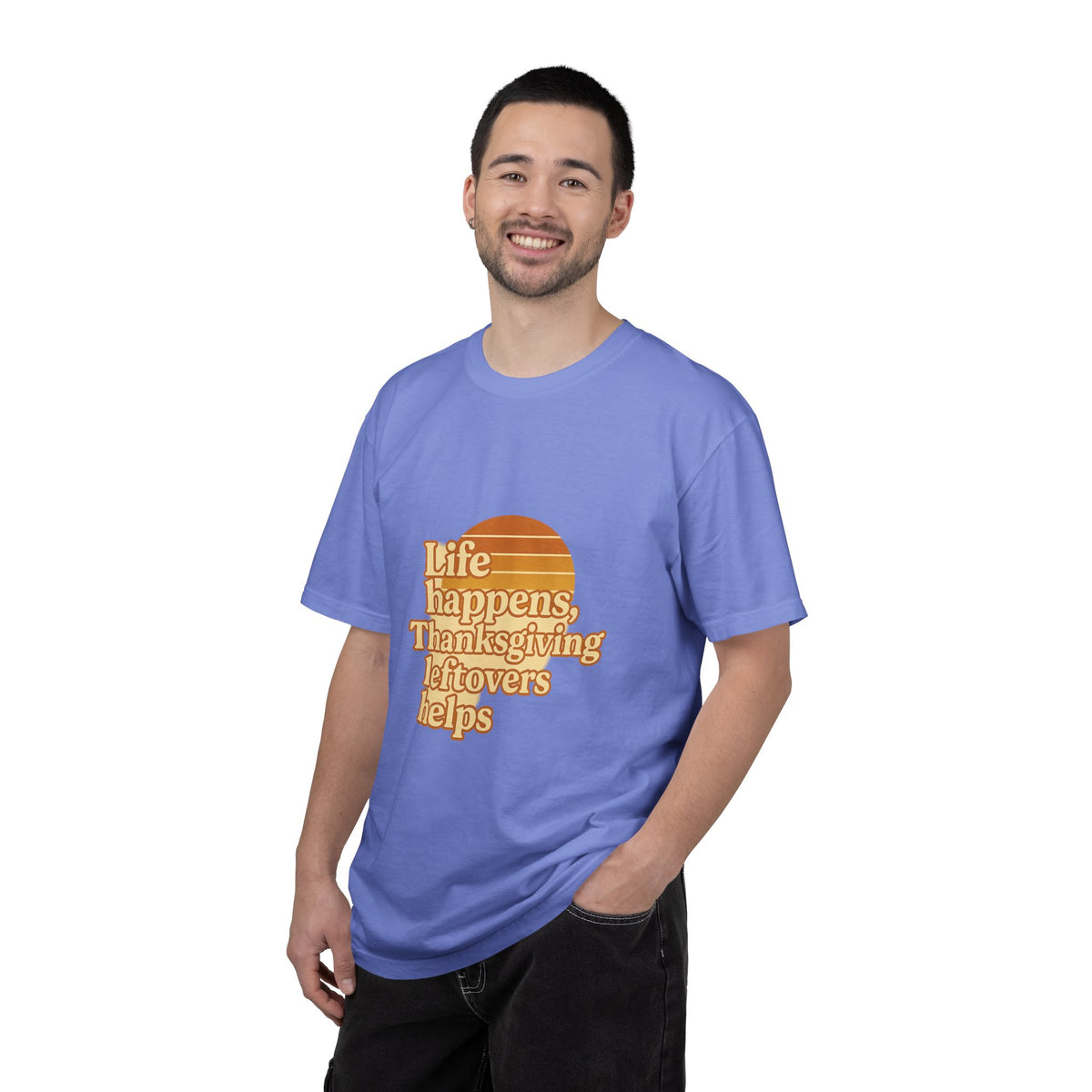 Thanksgiving Leftovers T-Shirt — “Life Happens, Thanksgiving Leftovers Helps” Retro Tee - Trending Now - October 2026