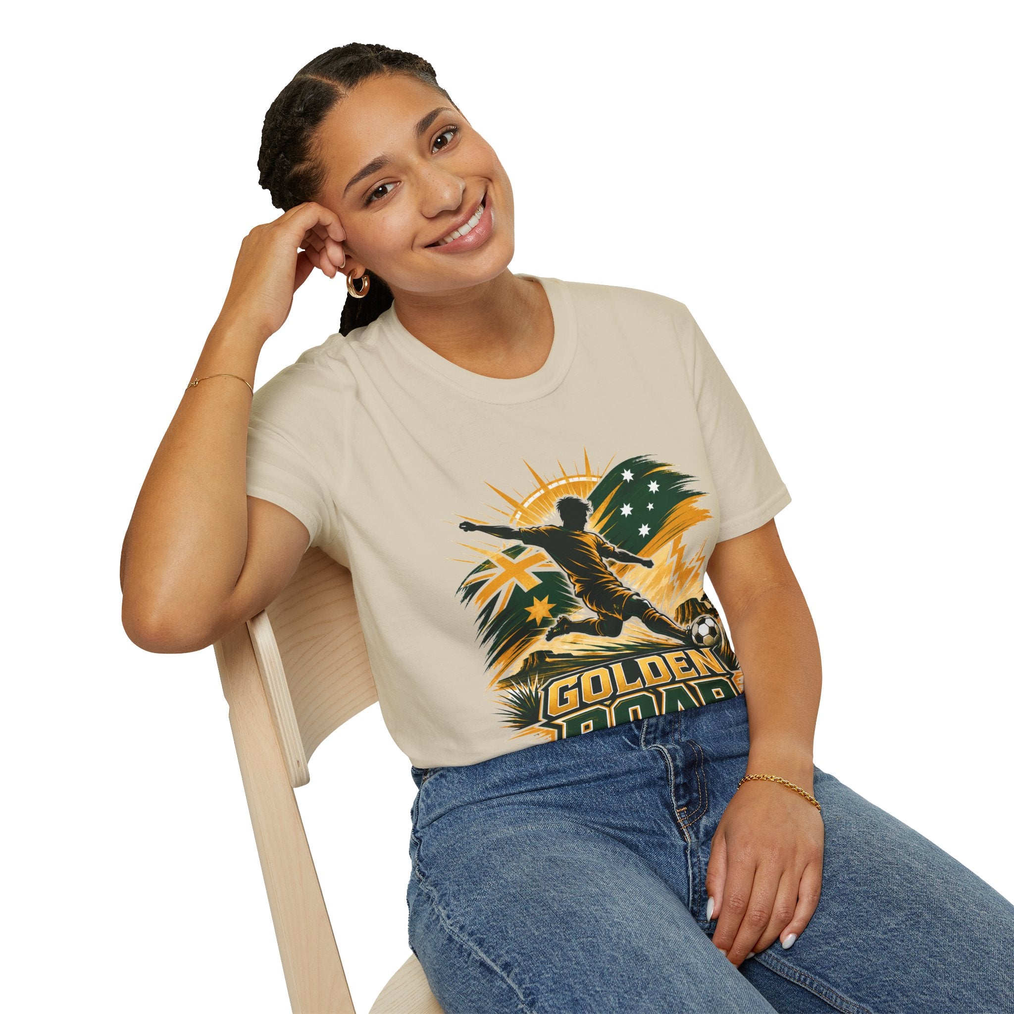 Australia Golden Roar Soccer T-Shirt — Australian Football Fan Tee