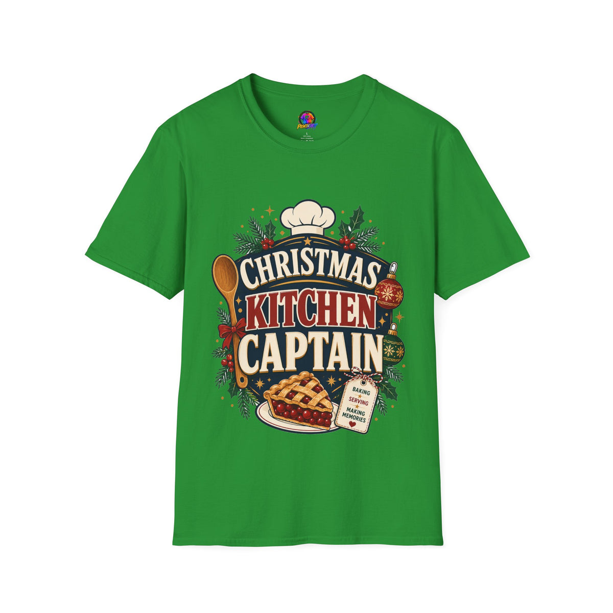 Christmas Kitchen Captain T-Shirt — Festive Holiday Cooking Tee