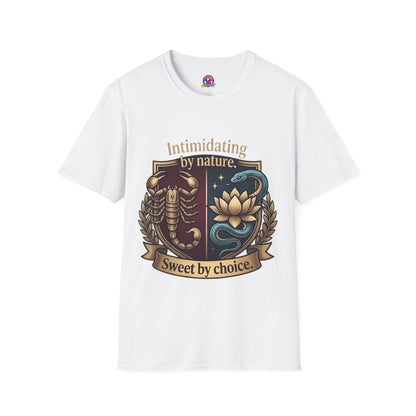 Intimidating by Nature T-Shirt — Scorpion & Snake Badge Design