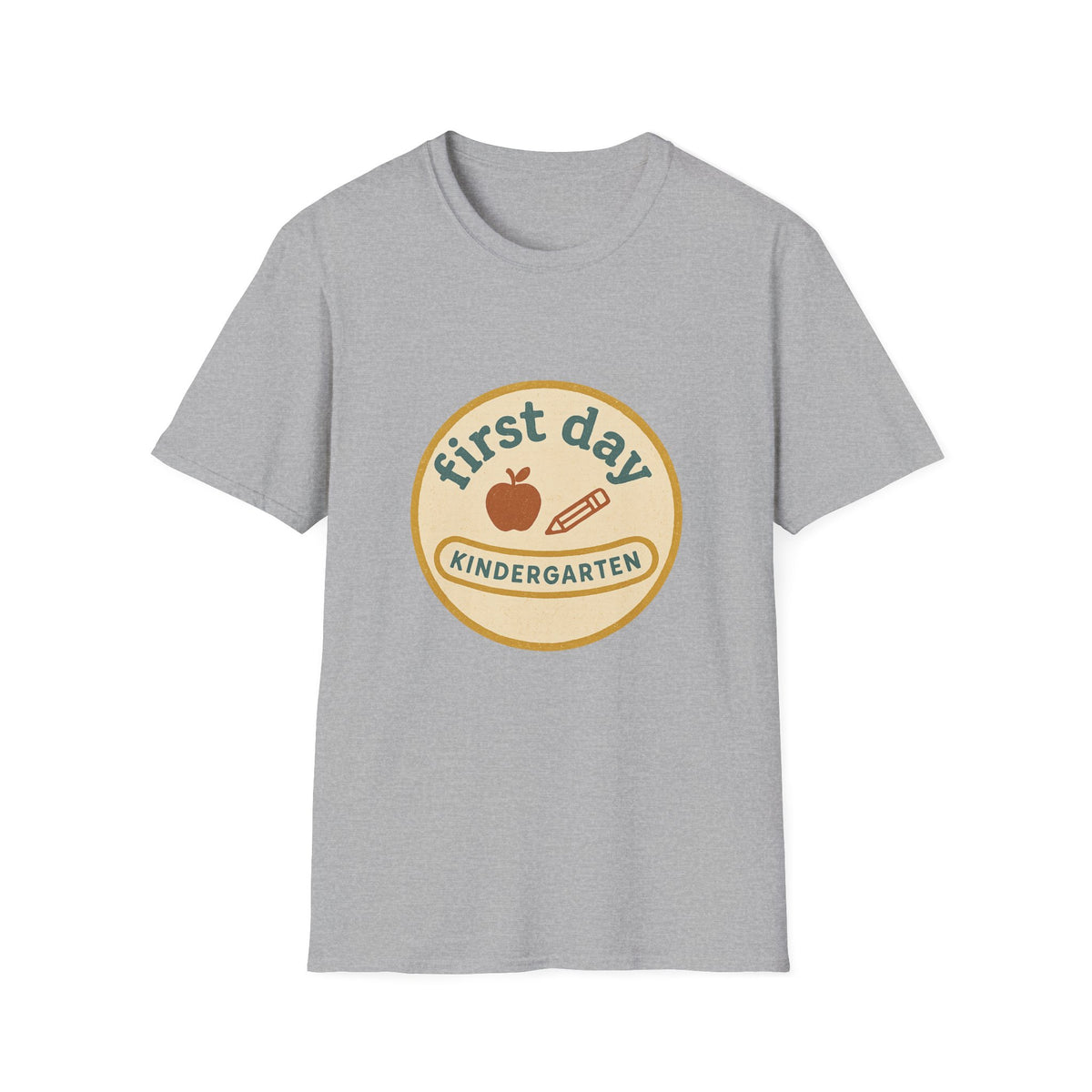 First Day Kindergarten Badge T-Shirt — Cute Back-to-School Tee for Teachers & Parents - Trending Now - August 2026